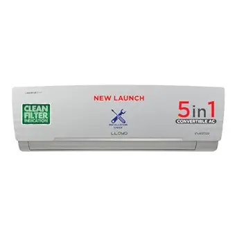 Lloyd 1.0 Ton 3 Star Inverter Split AC (5 in 1 Convertible, Copper, Anti-Viral + PM 2.5 Filter, White with Chrome Deco Strip, GLS12I3FWAEA)
