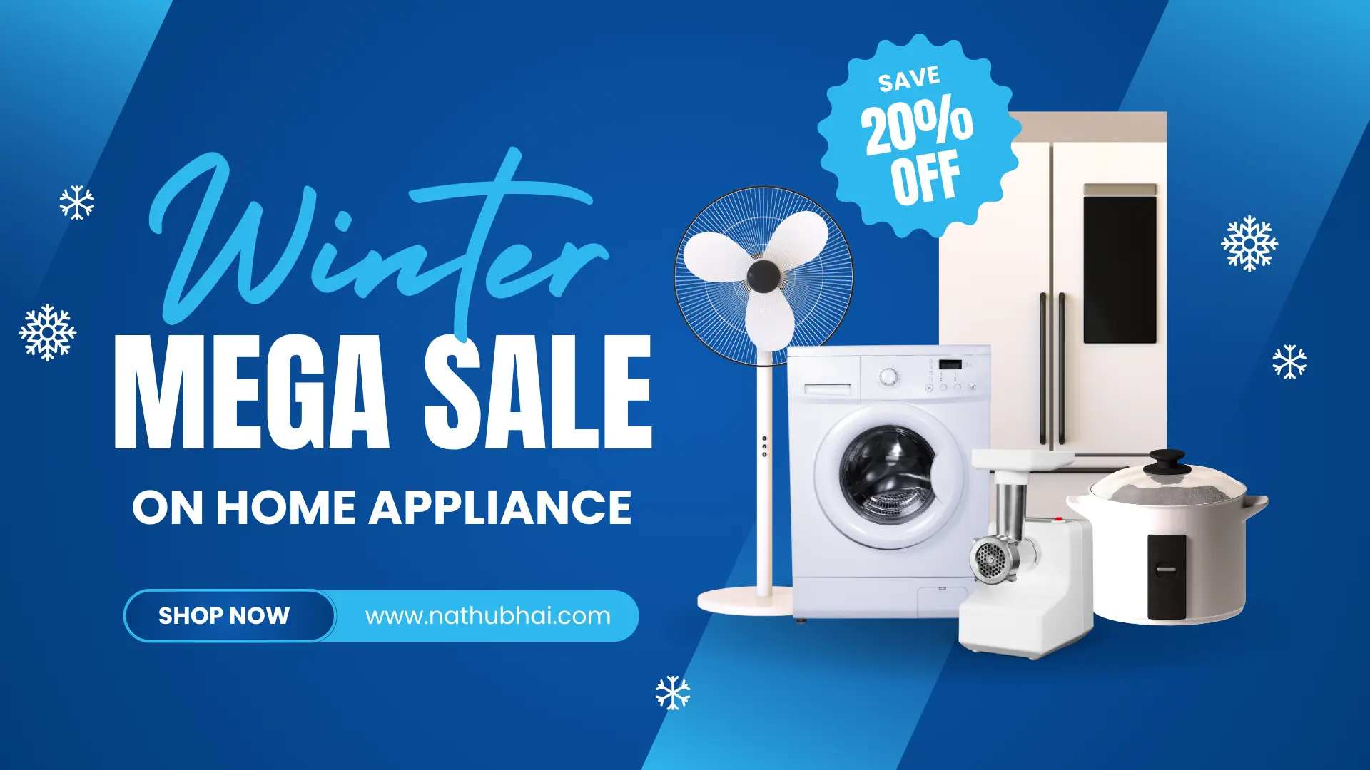 Blue Modern Bold Home Appliances Sale Video